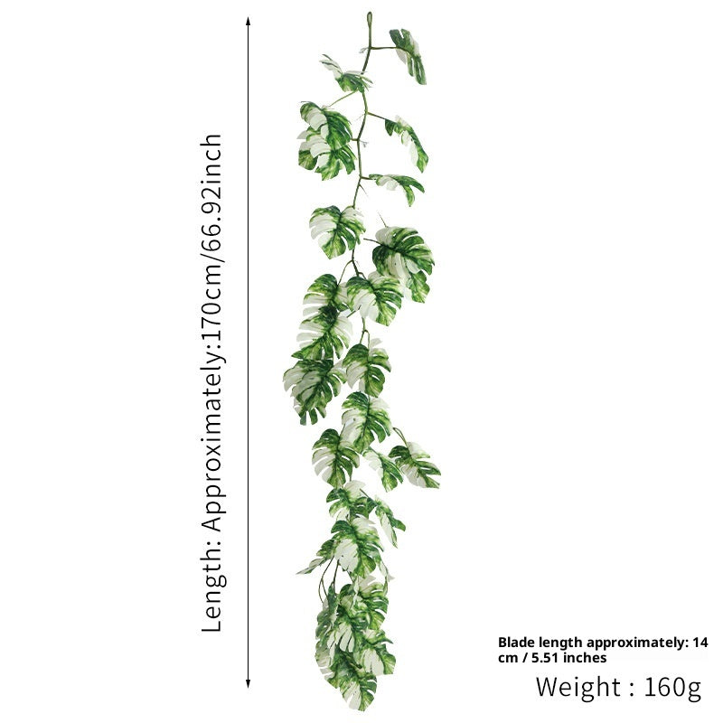 Artificial Rattan Green Plants, Rattan Piping Decorations Vines - view 3