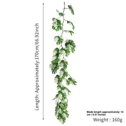 Artificial Rattan Green Plants, Rattan Piping Decorations Vines - view 3