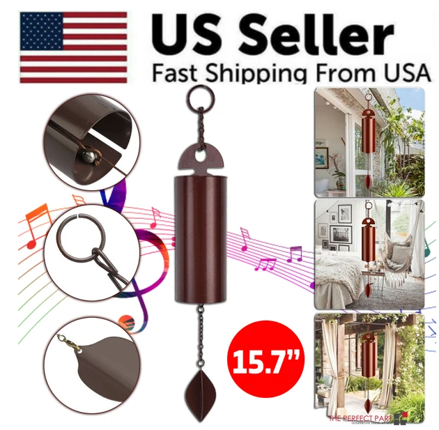 Large Deep Resonance Serenity Metal Bell Heroic Wind Chimes Outdoor Garden Decor - view 4