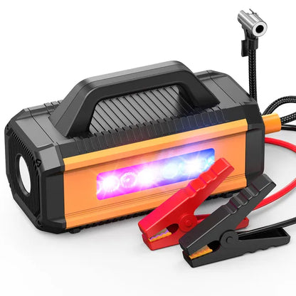 2 In 1 Car Jump Starter With Air Compressor Air Inflator Battery Charge Jumper Booster Power Bank Jumper Box Blue Red - view 3