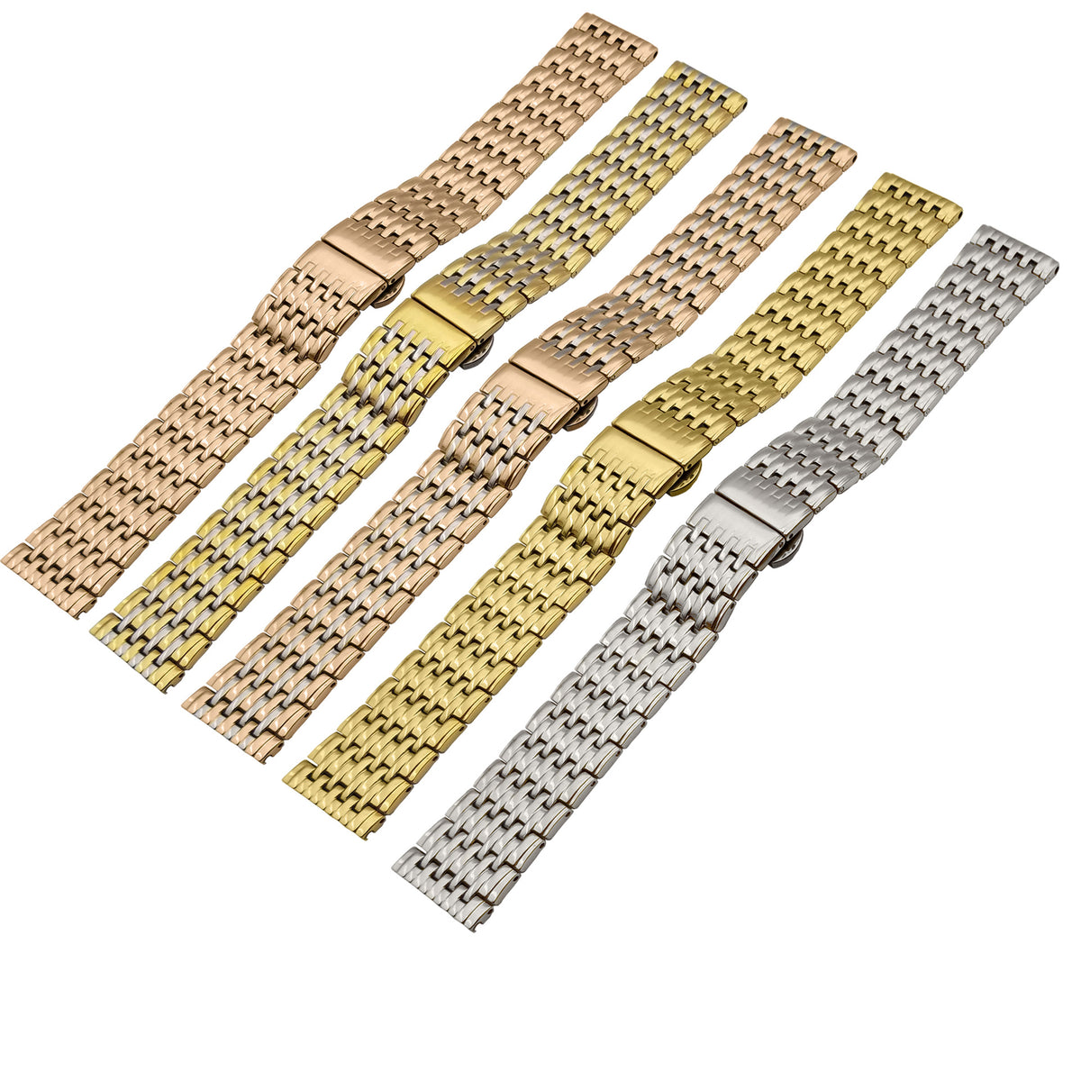 Watch Band Stainless Steel Watch Band Watch Bracelet Double Click Butterfly Buckle Strap