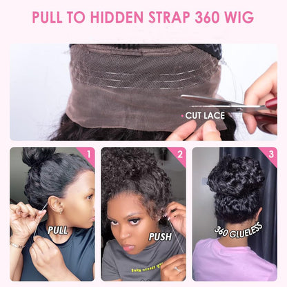 360 Lace Water Wave Human Hair Wig, Natural Color, Density - view 3