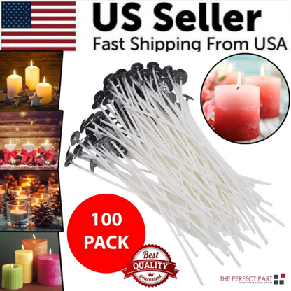 Candle Wicks 6 Inch Cotton Core Candle Making Supplies Pre Tabbed New - view 7