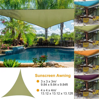 9.84ft Shade Sail Patio Cover Shade Canopy Camping Sail Awning Sail Sunscreen Shelter Triangle Cover - view 4