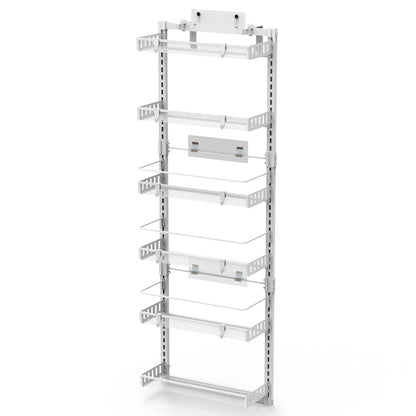 10LBS Loading 6-Tier Over The Door Pantry Organizer, Large Metal Door Spice Rack - view 4