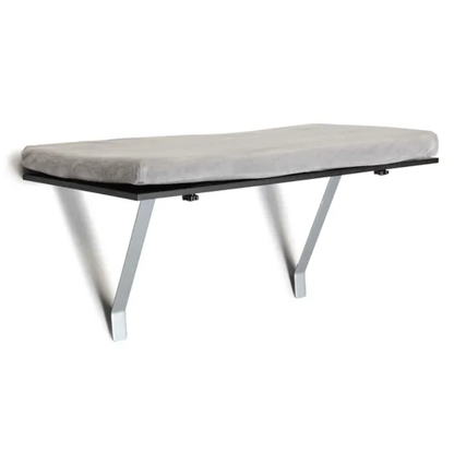 Cat Perch Window Mounted Shelf Bed With Velvet Cushion For Rest, Black Gray XH - view 5
