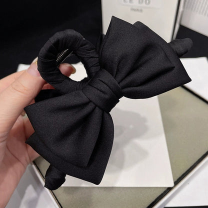 Bow Claw Clip Graceful Satin Headdress Shark Clip Updo Hair Claw - view 2