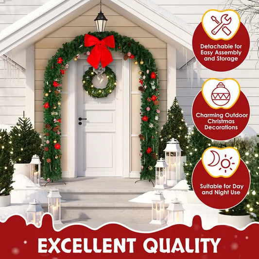 240 x 40 x 265cm PVC Christmas Arch - view 2