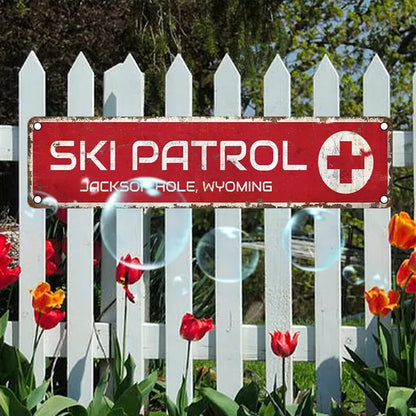 Jackson Hole Ski Patrol Wyoming Aluminum Sign Waterproof Dustproof Vintage Wall Decor - view 4