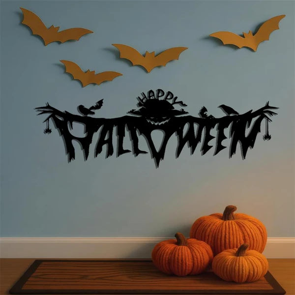Gothic Halloween Metal Wall Art Decor For Living Room Bedroom Spooky Indoor Gothic Accents Horror Theme Party - view 2
