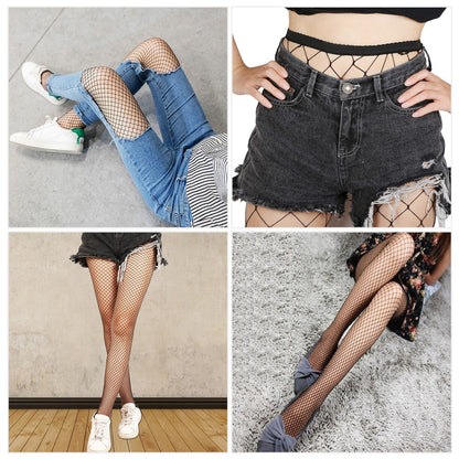 1Pc Women Fishnet Tights Sexy High Waist Fishnet Pantyhose Stretchy Mesh Hollow Out Tights Stockings With Medium Large - view 2