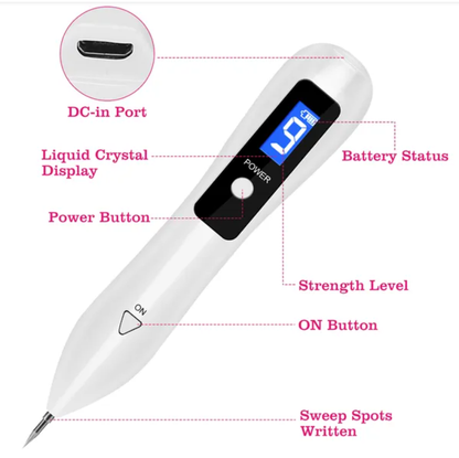 Skin Tag Repair Kit Portable Beauty Equipment Multi-Level With Home Usage USB Charging LCD Level Adjustable - view 2