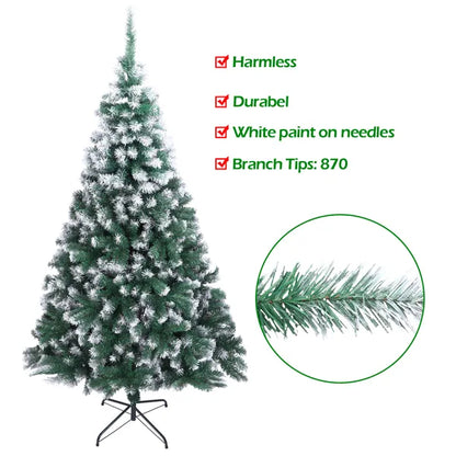 7FT Spray White PVC Christmas Tree 870 Branches - view 4