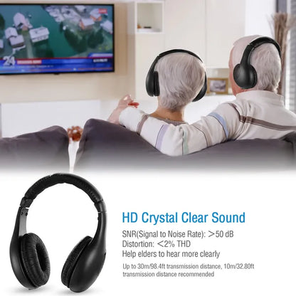 Wireless RF Headphones HiFi Over Ear Headsets RF Transmitter Receiver - view 2