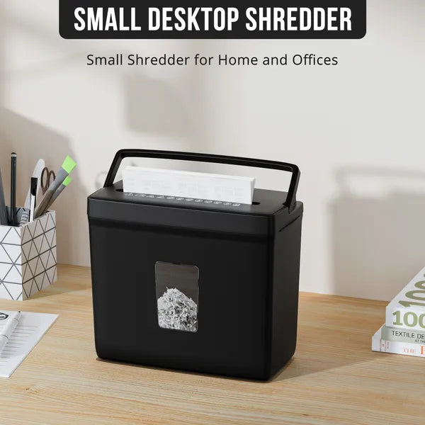 Paper Shredder For Home Use,5 Sheets Small Crosscut Paper Shredder,P-4 Security Level With 2.38-Gallon Basket - view 4