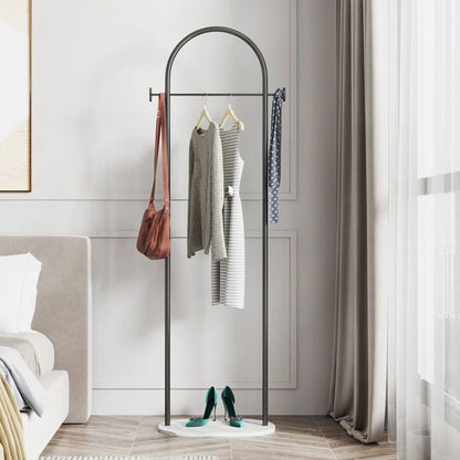 Clothing Rack, Golden Metal Freestanding Heavy Duty Clothes Rack with Marble Base - view 2