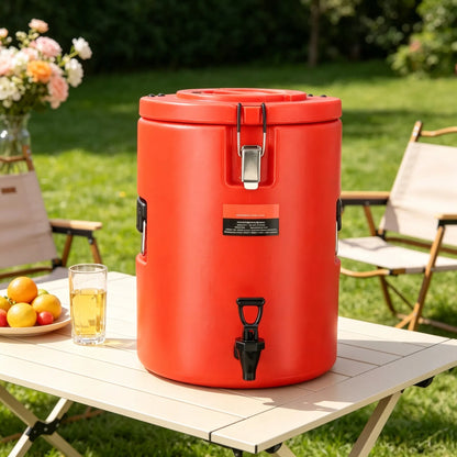 4.5 Gallon Stainless Steel Insulated Beverage Dispenser, Thermal Hot & Cold Drink Server with Spigot Handle, Food-grade - view 5
