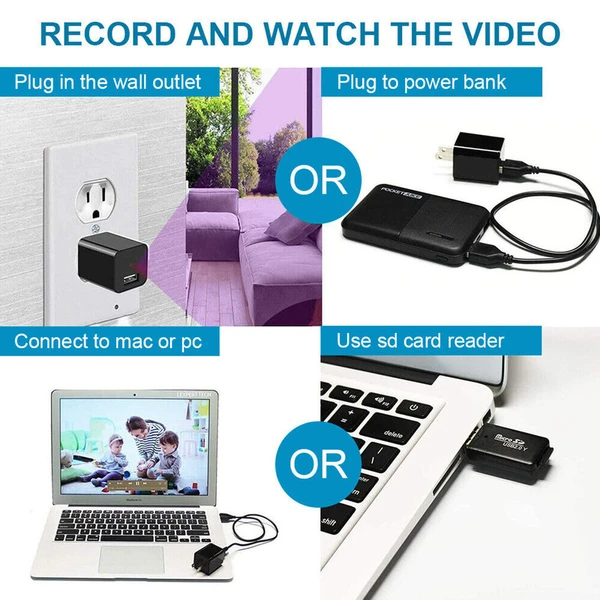 Mini Hidden Camera Home Security Nanny Cam Full HD 1080P DVR Night Vision Audio - view 5