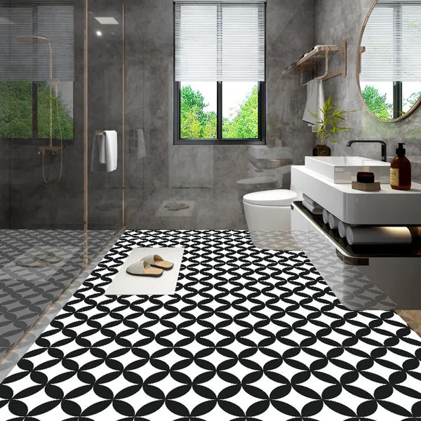 20pcs Self-Adhesive PVC Floor Tiles 7.9 X 7.9 Inch Peel And Stick Waterproof Flooring Strips Non-Slip DIY Floor Tiles