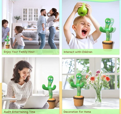 Dancing Cactus Plush Toy Doll Electronic Recording Shake With Song Funny Gift US - view 4