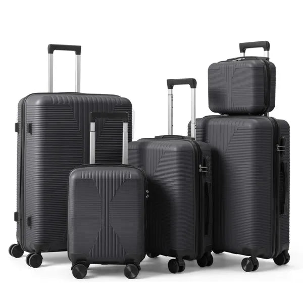 Non-TSA Customs Lock 5-in-1 PP Trolley Case, 12in, 16in, 20in, 24in, 28in, PP, Dark Gray - view 6