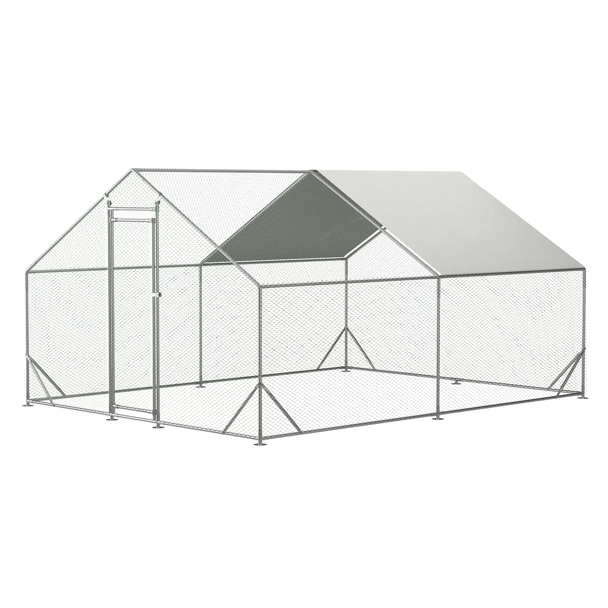 10 x 13ft Outdoor Large Metal Chicken Run Coop with 1 piece of Waterproof Cover
