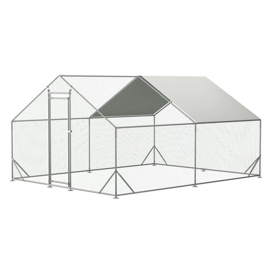 10 x 13ft Outdoor Large Metal Chicken Run Coop with 1 piece of Waterproof Cover