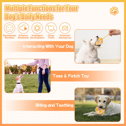 Dog Toys For Small Dogs, Interactive Dog Toys Squeaky Dog Ball Toys Rope Plush Toys Soft Stuffed Dog Toys Dog Chew Toys - view 6