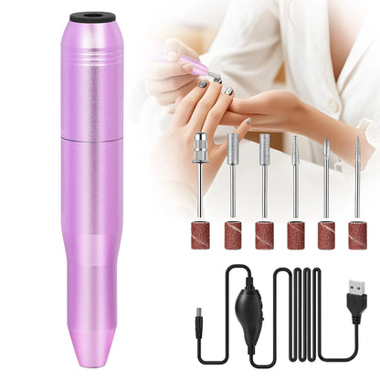 Portable Electric Nail Drill, Professional Nail File Kit For Acrylic, Gel Nails