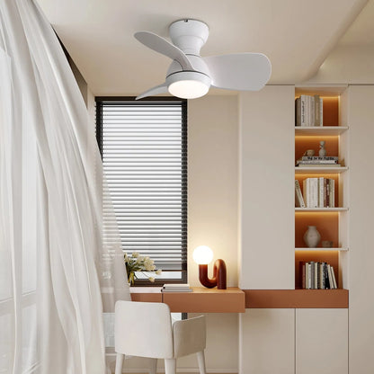 23 Inch Indoor Ceiling Fan With 3 Color Dimmable 3 ABS Blades Remote Control Reversible DC Motor White With 18W Led - view 5