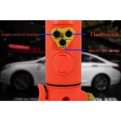 Red Multi-functional Car Safety Hammer With Flashlight - view 2