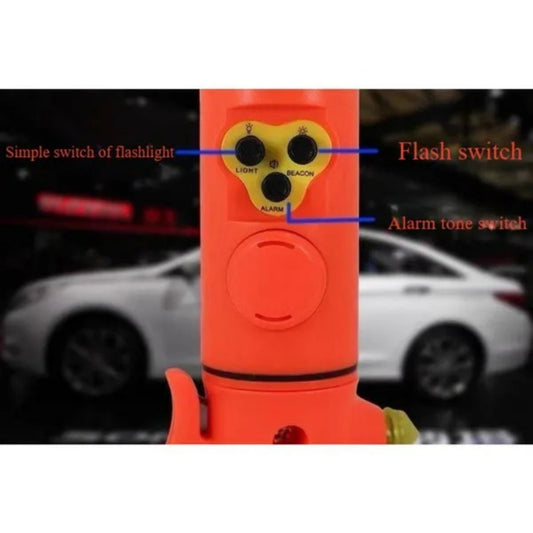 Red Multi-functional Car Safety Hammer With Flashlight - view 2