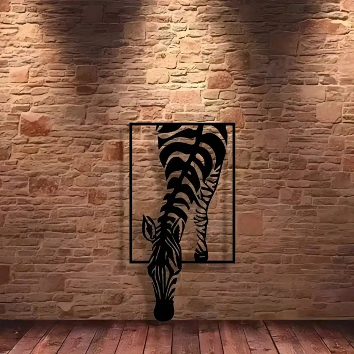 1 pieces Ultra practical minimalist zebra metal wall art, handmade iron stripe decoration - view 9