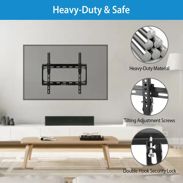 TV Wall Mount Tilt Dual Arm TV Mount Brackets Maximum VESA 400x400mm For 32-55in TVs - view 2