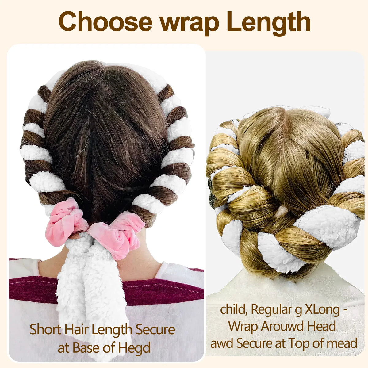Satin Heatless Hair Curler, Lazy Natural Soft Wave DIY Heatless Curls For Sleep In Overnight, For All Hair Types - White - view 7