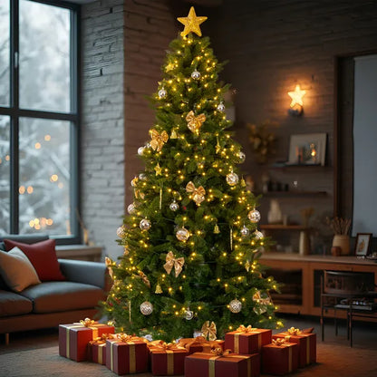 7.5 FT Artificial Christmas Tree With DIY 400 Warm White LED Lights - view 4