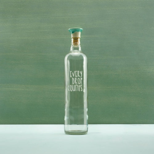 Drop Glass Water Bottle With Ceramic Stopper-750 ML - view 6