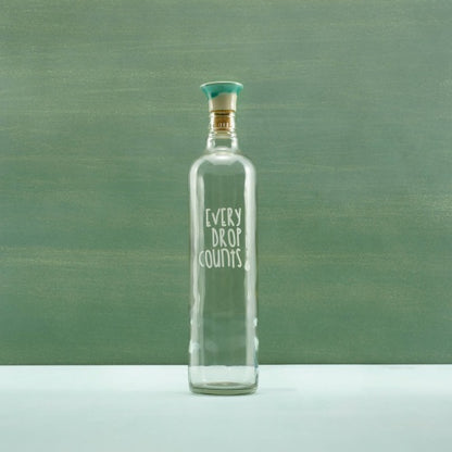 Drop Glass Water Bottle With Ceramic Stopper-750 ML - view 6
