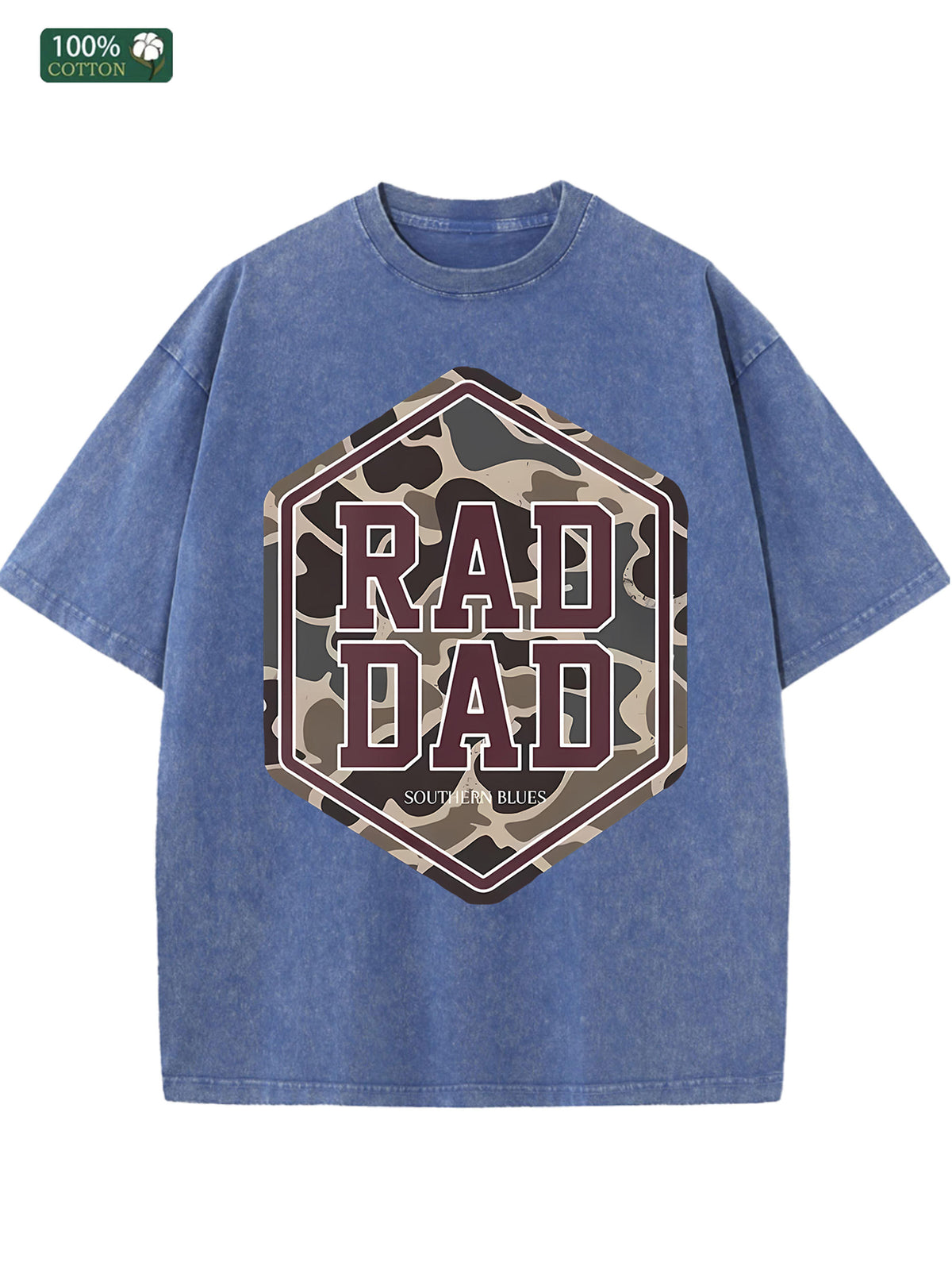 Cotton Men's Washed T Shirt American Casual Ideal Festival Gift - view 3