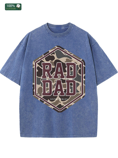 Cotton Men's Washed T Shirt American Casual Ideal Festival Gift - view 3