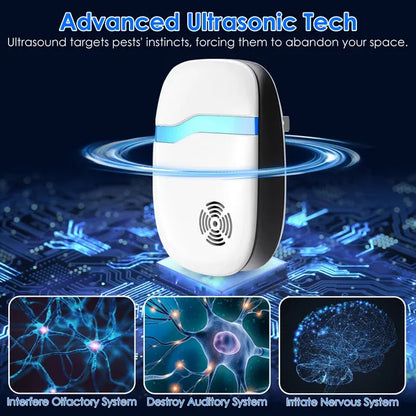 6 Packs Ultrasonic Pest Repellers Electric Plug-In Indoor Pest Control Mouse Repellent Chaser Deterrent Rodent Chaser - view 3