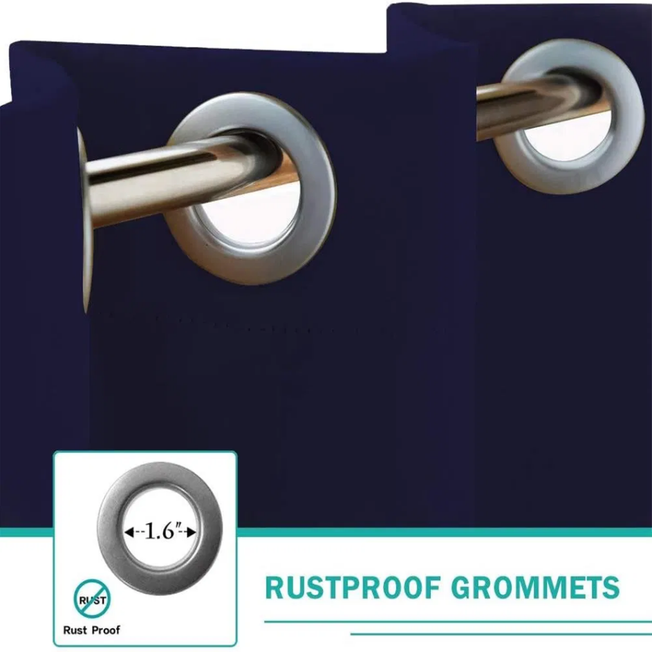 50 In. X 120 In. Indoor Outdoor Curtains Grommet Curtain On Top And Bottom 1 Panel - view 4