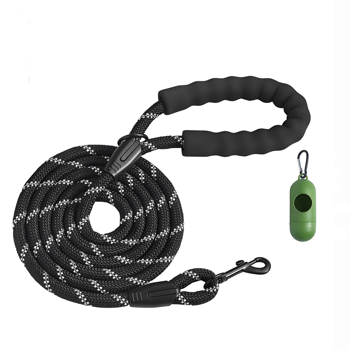 6ft Heavy Duty Dog Leash, Strong Nylon Rope Leash with Padded Handle & Reflective Threads - view 5