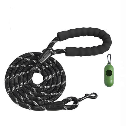 6ft Heavy Duty Dog Leash, Strong Nylon Rope Leash with Padded Handle & Reflective Threads - view 5