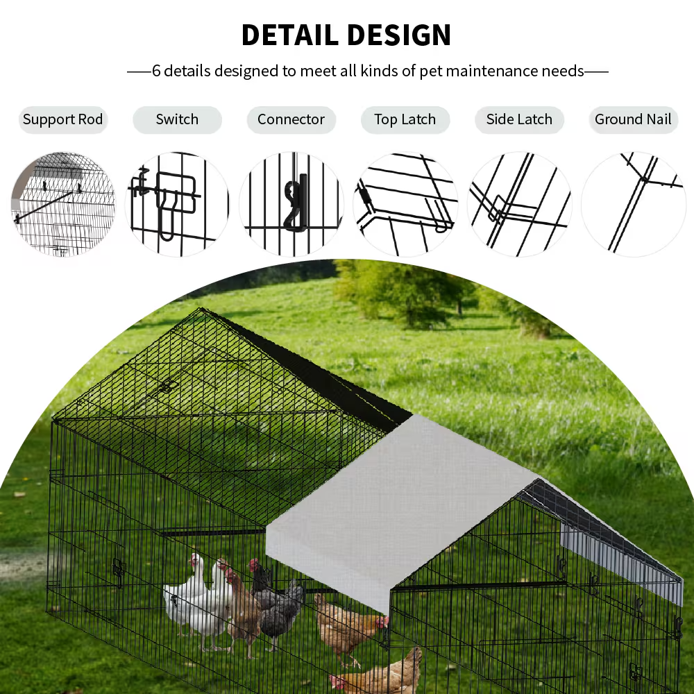 Poultry Farming Outdoor Metal Chicken Coop - view 8