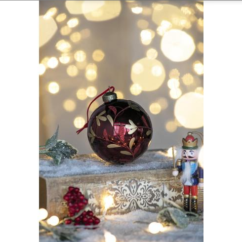 D3.9 Christmas Ball Ornaments, Glass Decorative Hanging Ball Christmas Tree Ornaments For Holiday Party Decorations - view 8