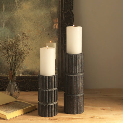 Decorative Wooden Centerpiece Candle Holder-4x12inch Elegant Candle Stand For Any Occasion