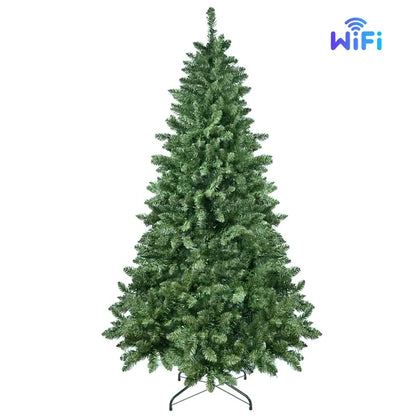 Artificial 9ft Green RGB-lit Christmas Tree With 1721PVC Mixed Branch Tips - view 2
