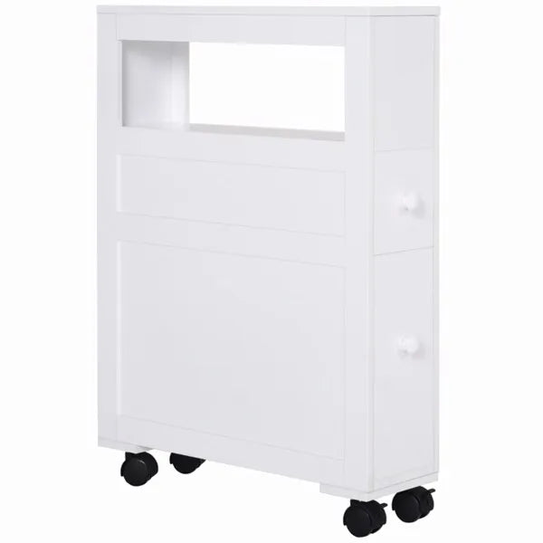 Bathroom Side Storage Cabinet - White